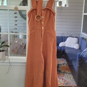 Anthropologie Terracotta Jumpsuit